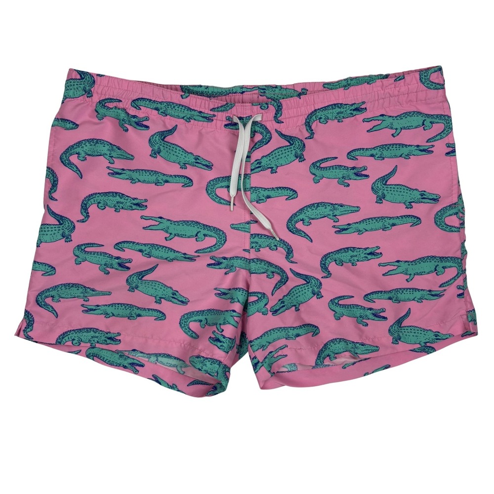Chubbies The Glades Classic Swim‎ Trunks Made in USA Pink XL 5.5" Inseam Gators